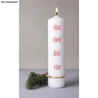 Artikelbild 3 für Rayher Bastelset Adventszahlen Transferfolie Zahlen 1 - 4 rot, Artikelnummer 686644