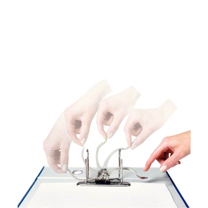 Artikelbild 7 für LEITZ 1080 Ordner schwarz marmoriert Karton 8,0 cm DIN A4, 1 St., Artikelnummer 652354