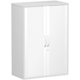 Artikelbild 1 für geramöbel Flex Rollladenschrank lichtgrau, silber 2 Fachböden 80,0 x 42,5 x 118,2 cm, Artikelnummer 876336