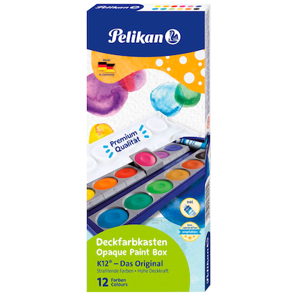 Artikelbild 7 für Pelikan K12 blau Wasserfarbkasten 12 Farben, Artikelnummer 746487