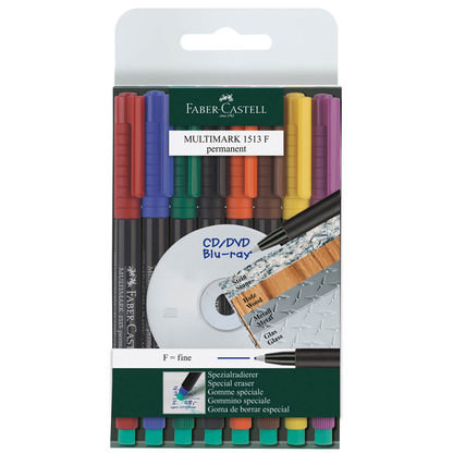 Artikelbild für FABER-CASTELL MULTIMARK Folienstifte-Set farbsortiert permanent, 8 St., Artikelnummer 814558