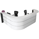 Artikelbild 1 für Kerkmann Empfangstheke BARI L-Form, weiß, anthrazit 335,0 x 235,0 x 112,0 cm, Artikelnummer 690519