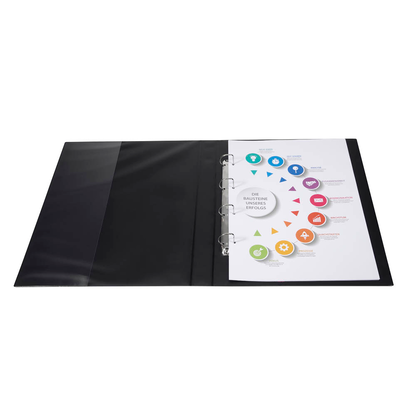 Artikelbild 6 für VELOFLEX Ringbuch 4-Ringe schwarz 4,0 cm DIN A3 hoch, 1 St., Artikelnummer 617742