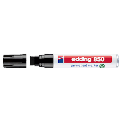Artikelbild 2 für edding 850 Permanentmarker schwarz 5,0 - 16,0 mm, 1 St., Artikelnummer 466615