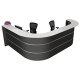 Artikelbild 1 für Kerkmann Empfangstheke BARI L-Form, anthrazit, weiß 335,0 x 235,0 x 112,0 cm, Artikelnummer 690521