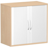 Artikelbild 1 für geramöbel Flex Rollladenschrank buche, silber 1 Fachboden 80,0 x 42,5 x 79,8 cm, Artikelnummer 876370