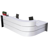 Artikelbild 1 für Kerkmann Empfangstheke BARI L-Form, weiß, anthrazit 370,0 x 200,0 x 112,0 cm, Artikelnummer 690533