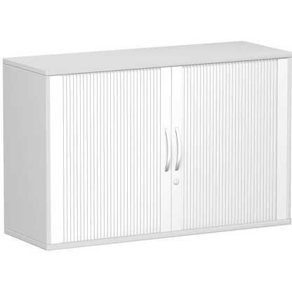 Artikelbild für geramöbel Flex Rollladenschrank lichtgrau, silber 1 Fachboden 120,0 x 42,5 x 79,8 cm, Artikelnummer 876589