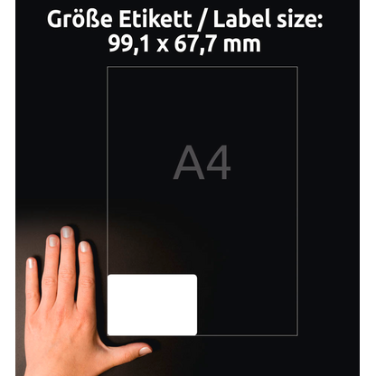 Artikelbild 5 für AVERY Zweckform Versandetiketten L7165-100 weiß 99,1 x 67,7 mm, 100 Blatt, Artikelnummer 358028