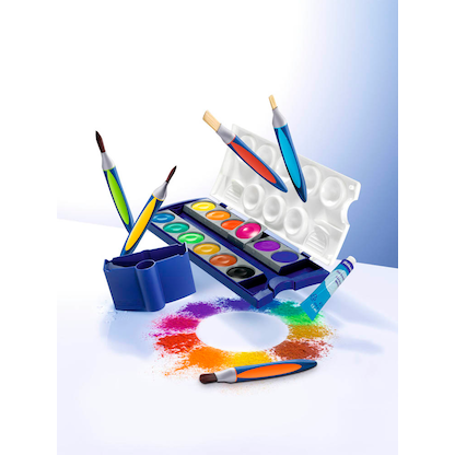 Artikelbild 4 für Pelikan K12 blau Wasserfarbkasten 12 Farben, Artikelnummer 746487