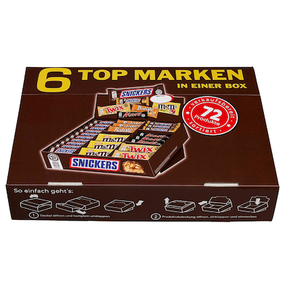 Artikelbild 5 für SNICKERS Topsellerbox Schokoriegel 72 St./3310,0 g, Artikelnummer 281236