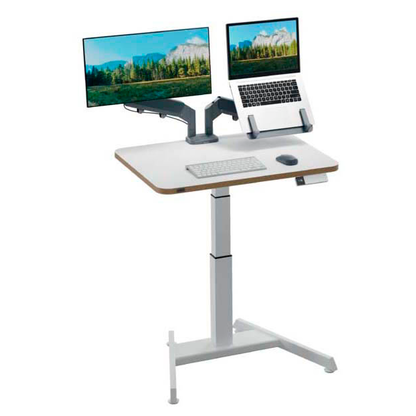 Artikelbild 2 für LEITZ Ergo elektrisch höhenverstellbarer Schreibtisch weiß rechteckig, A-Fuß-Gestell weiß 80,0 x 60,0 cm, Artikelnummer 401487