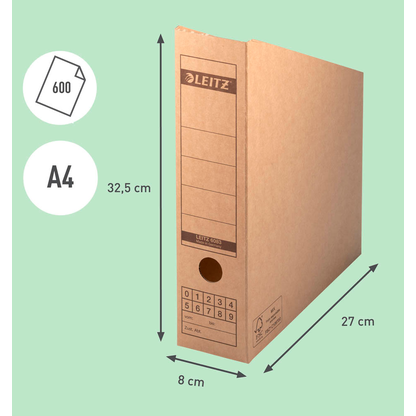 Artikelbild 2 für LEITZ Archiv-Stehsammler Premium braun, 10 St., Artikelnummer 515019