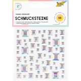 Artikelbild 1 für folia Schmucksteine transparent SQUARE IRIDESCENT, 66 St., Artikelnummer 692966