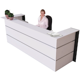 Artikelbild 1 für Kerkmann Empfangstheke BARI U-Form, weiß, anthrazit 300,0 x 95,0 x 108,0 cm, Artikelnummer 690329