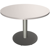 Artikelbild 1 für fm Mehrzwecktisch fastline lichtgrau rund, Säulenfuß silber, 100,0 x 100,0 x 72,0 cm, Artikelnummer 268213