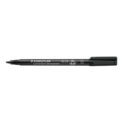 Artikelbild 2 für STAEDTLER Lumocolor® Folienstift schwarz 1,0 - 2,5 mm permanent, 1 St., Artikelnummer 911279