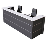 Artikelbild 1 für Kerkmann Empfangstheke BARI U-Form, anthrazit, weiß 300,0 x 95,0 x 108,0 cm, Artikelnummer 690331