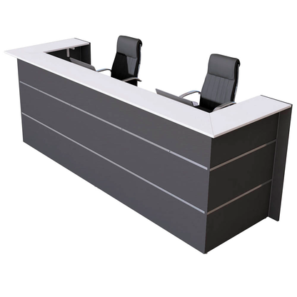 Artikelbild für Kerkmann Empfangstheke BARI U-Form, anthrazit, weiß 300,0 x 95,0 x 108,0 cm, Artikelnummer 690331