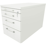 Artikelbild 1 für fm Sidney Rollcontainer weiß 4 Auszüge 43,4 x 80,0 x 54,0 cm, Artikelnummer 137792