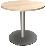 Artikelbild 1 für fm Konferenztisch Sidney akazie rund, Säulenfuß silber, 80,0 x 80,0 x 70,0 - 113,5 cm, Artikelnummer 268221