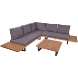 Artikelbild 1 für Garden Pleasure Loungegruppe ACAPULCO anthrazit, schwarz Holz, Metall, 13-teilig, Artikelnummer 897732