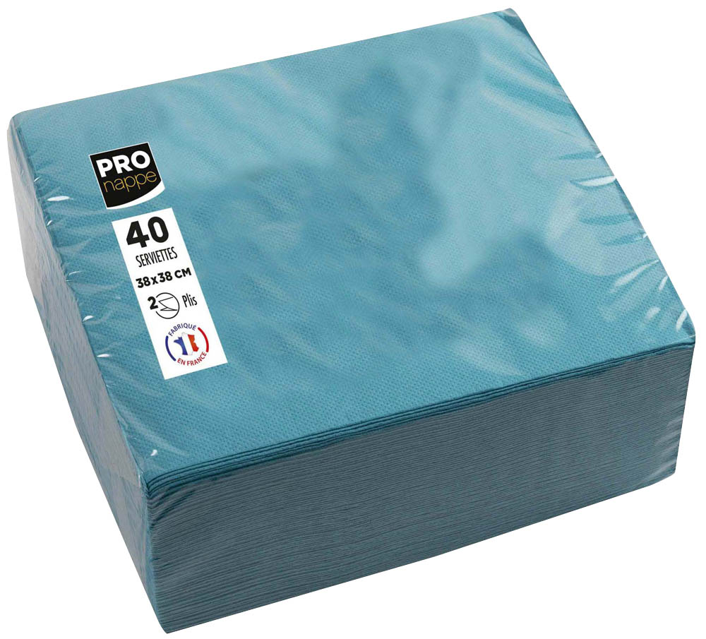 Le Nappage Tex Touch Servietten – 40 Stück, 38x38 Cm, FSC-zertifiziert, In Anisgrün (Packung Mit 3)