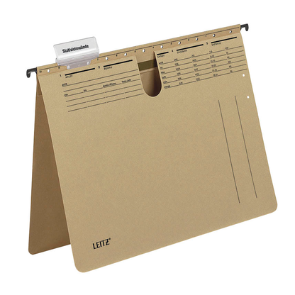 Artikelbild für LEITZ Hängehefter ALPHA® 1914 Karton naturbraun DIN A4 1x kaufmännische Heftung, 10 St., Artikelnummer 199976