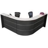 Artikelbild 1 für Kerkmann Empfangstheke BARI L-Form, anthrazit, weiß 235,0 x 235,0 x 112,0 cm, Artikelnummer 690483