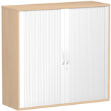 Artikelbild 1 für geramöbel Flex Rollladenschrank buche, silber 2 Fachböden 120,0 x 42,5 x 118,2 cm, Artikelnummer 876831