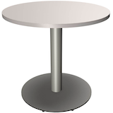 Artikelbild 1 für fm Konferenztisch Sidney lichtgrau rund, Säulenfuß silber, 80,0 x 80,0 x 70,0 - 113,5 cm, Artikelnummer 268237
