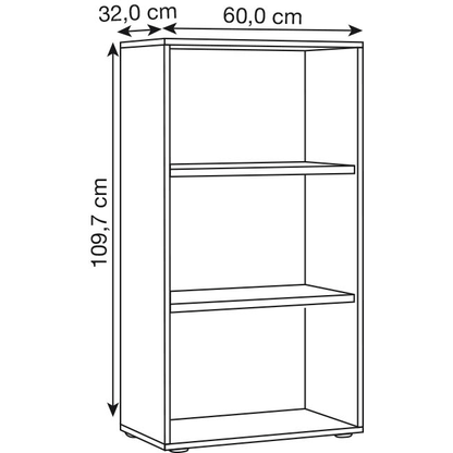 Artikelbild 2 für VCM my office Aktenregal Salia weiß, honig-eiche 60,0 x 32,0 x 109,7 cm, 1 St., Artikelnummer 364358