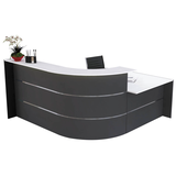 Artikelbild 1 für Kerkmann Empfangstheke BARI L-Form, anthrazit, weiß 235,0 x 200,0 x 112,0 cm, Artikelnummer 690507