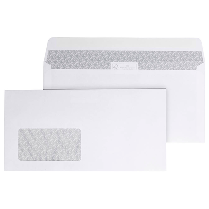Artikelbild für ÖKI Briefumschläge DIN lang+ mit Fenster Offset weiß haftklebend 25 St., Artikelnummer 506004