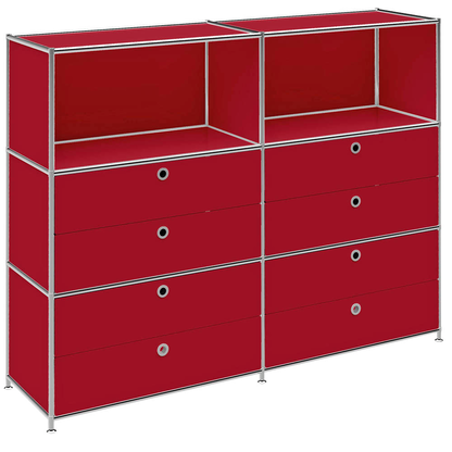 Artikelbild für viasit Sideboard System4, 86329 rubinrot 152,9 x 40,4 x 118,2 cm, 1 St., Artikelnummer 501983