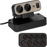 Artikelbild 1 für brennenstuhl estilo Duplex USB 10-fach Tischsteckdose 2,0 cm schwarz, Artikelnummer 482552