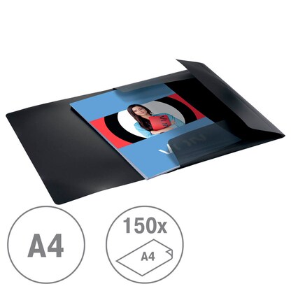 Artikelbild 3 für VON LEITZ Sammelmappe DIN A4 schwarz, 1 St., Artikelnummer 635429
