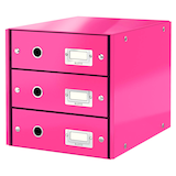 Artikelbild 1 für LEITZ Schubladenbox Click & Store pink 60480023, DIN A4 mit 3 Schubladen, 1 St., Artikelnummer 211452