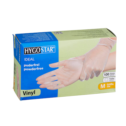 Artikelbild für HYGOSTAR unisex Einmalhandschuhe IDEAL transparent Größe M, 100 St., Artikelnummer 597781