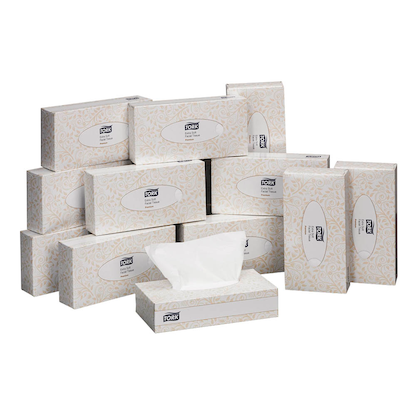 Artikelbild für TORK Kosmetiktücherbox F1 Premium Extra Soft 2-lagig weiß, 30x 100 Tücher, Artikelnummer 268052