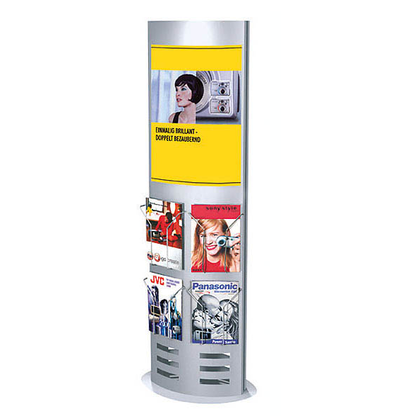 Artikelbild für Kerkmann Infosäule ohne Fächer silber DIN A4 60,0 x 32,0 x 165,0 cm, 1 St., Artikelnummer 958082