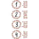 Artikelbild 1 für Rayher Bastelset Adventszahlen Transferfolie Zahlen 1 - 4 rot, Artikelnummer 686644