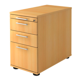 Artikelbild 1 für HAMMERBACHER Gradeo Standcontainer buche 4 Auszüge Kunststoff-Relinggriff silber 42,8 x 80,0 x 72,0 - 76,0 cm, Artikelnummer 385922