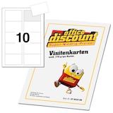 Artikelbild 1 für office discount Visitenkarten matt weiß 175 g/qm, 250 St., Artikelnummer 570432
