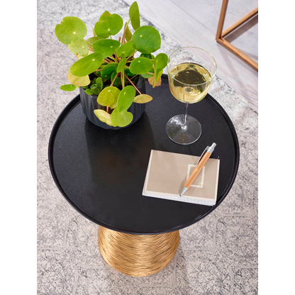 Artikelbild 5 für WOHNLING Beistelltisch rund Eisen gold 40,0 x 40,0 x 45,0 cm, 1 St., Artikelnummer 166369