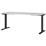 Artikelbild 1 für GERMANIA Agenda Office höhenverstellbarer Schreibtisch lichtgrau rechteckig, T-Fuß-Gestell schwarz 180,0 x 80,0 cm, Artikelnummer 385326