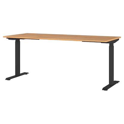 Artikelbild für GERMANIA Agenda Home höhenverstellbarer Schreibtisch grandson-eiche rechteckig, T-Fuß-Gestell schwarz 180,0 x 80,0 cm, Artikelnummer 385348