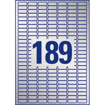 Artikelbild 4 für AVERY Zweckform Typenschildetiketten L6008-20 silber 25,4 x 10,0 mm, 20 Blatt, Artikelnummer 345538