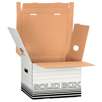 Artikelbild 2 für LEITZ Archivboxen Solid M weiß 32,5 x 36,0 x 27,0 cm, 10 St., Artikelnummer 515047