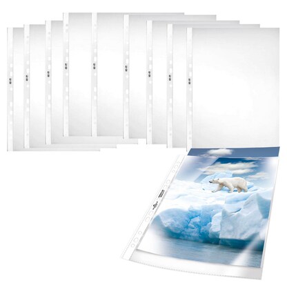 Artikelbild für DURABLE Prospekthüllen DIN A4 transparent genarbt 0,08 mm, 100 St., Artikelnummer 239145